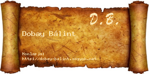 Dobay Bálint névjegykártya